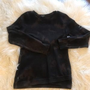 Brown and Blk tue dye style sweatshirt.
